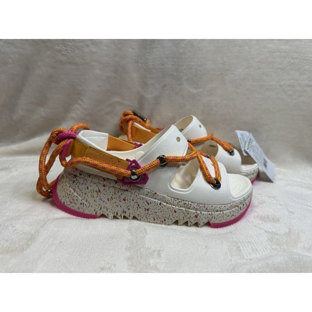 CROCS Hiker Xscape Festival Clog Shoes White Pink Speckles 208606 Women's 7